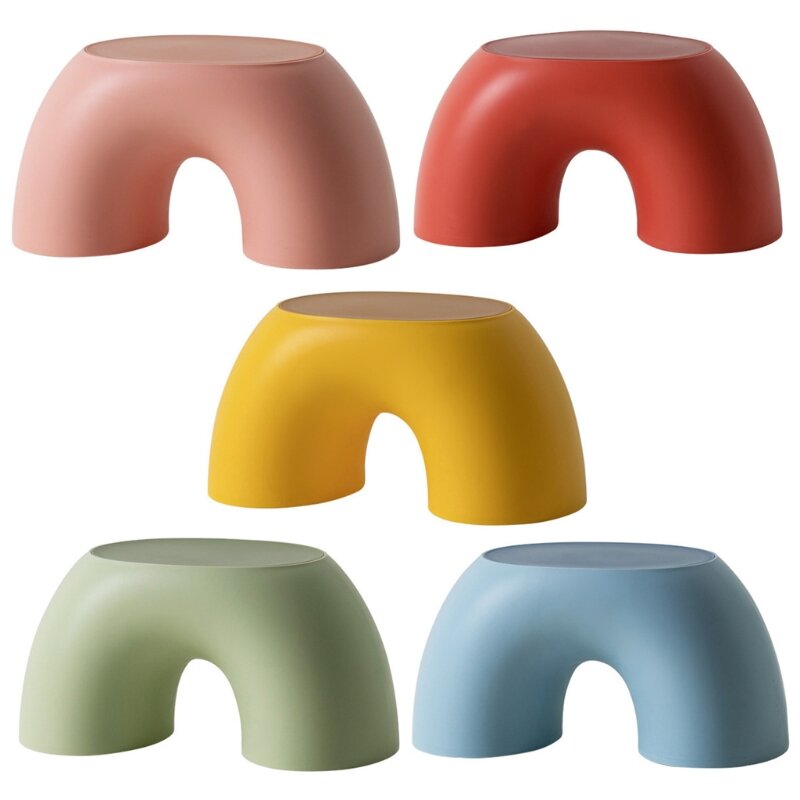 Simple Semi-ring Rainbow Small Bench Home Indoor Chair Children Stool Footboard Furniture Stool Toy Sofa Kids Bedroom
