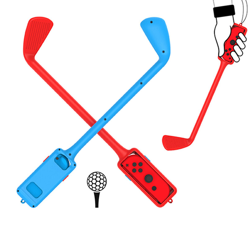 NEUE 2PCS Schalter Golf Clubs Grip NS Joycon Controller Spiel Komponenten Gaming Hand Griffe Für Nintendo Schalter Konsole Zubehör