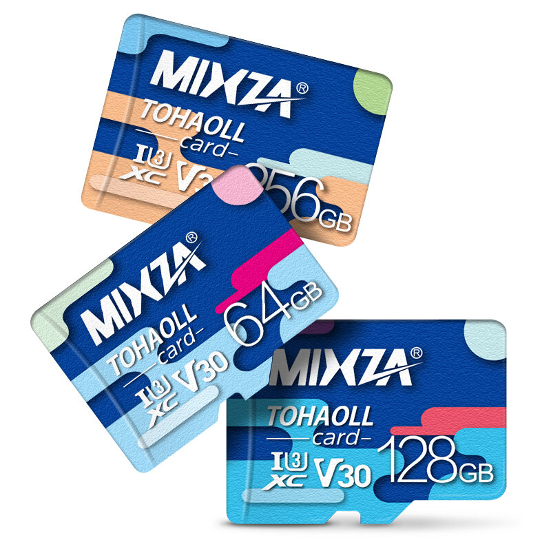 MIXZA-tarjeta de memoria 256GB para tableta, Clase 10 Microsd de 128GB, 64GB, U3, 80 MB/S, 32GB, tarjeta flash, TF/sd, UHS-1