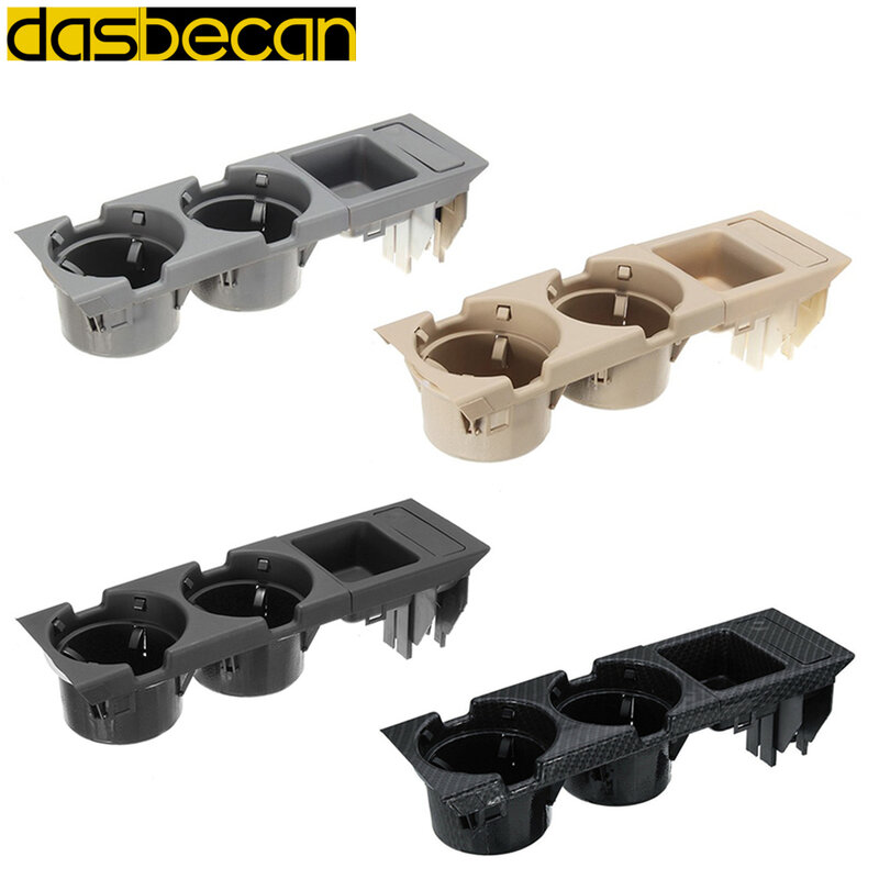 Dasbecan Car Center Console Water Cup Drink Holder Coin Tray For Bmw 3 Series E46 318I 320I Double Hole 51168217953 51168248504