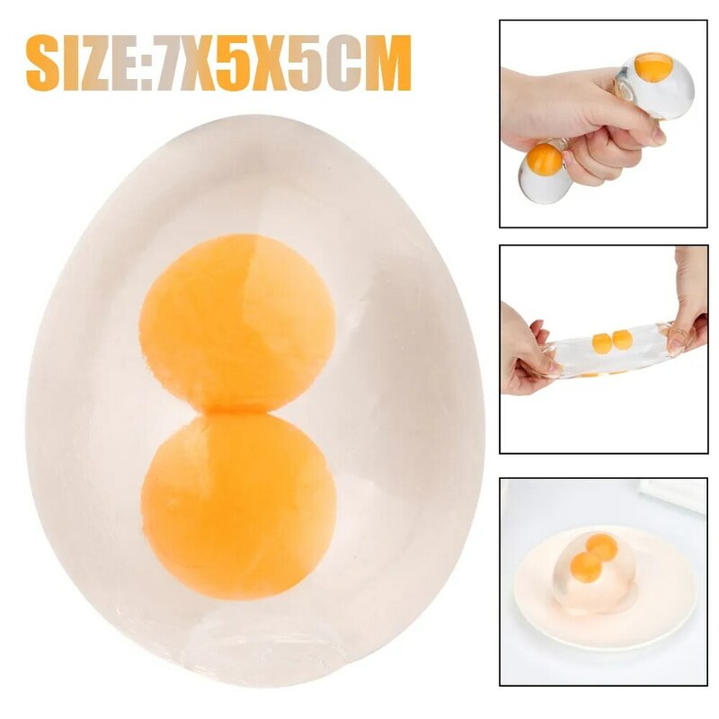Stress Relief Toys Funky Egg Splat Ball Squishy Toys Stress Relief Eggs Yolk Balls For Children Novelty Toy Novelty Stress Ball
