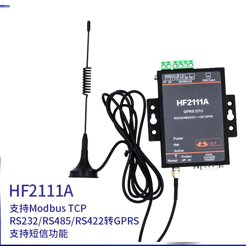 Module serveur pour appareil série GSM/GPRS, compatible RS232/RS485 vers GPRS 850/900/1800/1900MHz, HF2111A