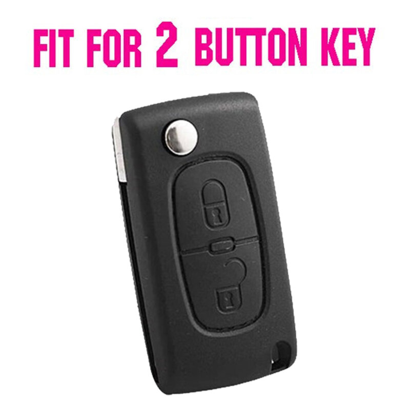 Remote Cover Shell Flip Key Siliconen Case Fit Voor Peugeot 308 408 207 107 Coolbestda Siliconen Sleutelhanger