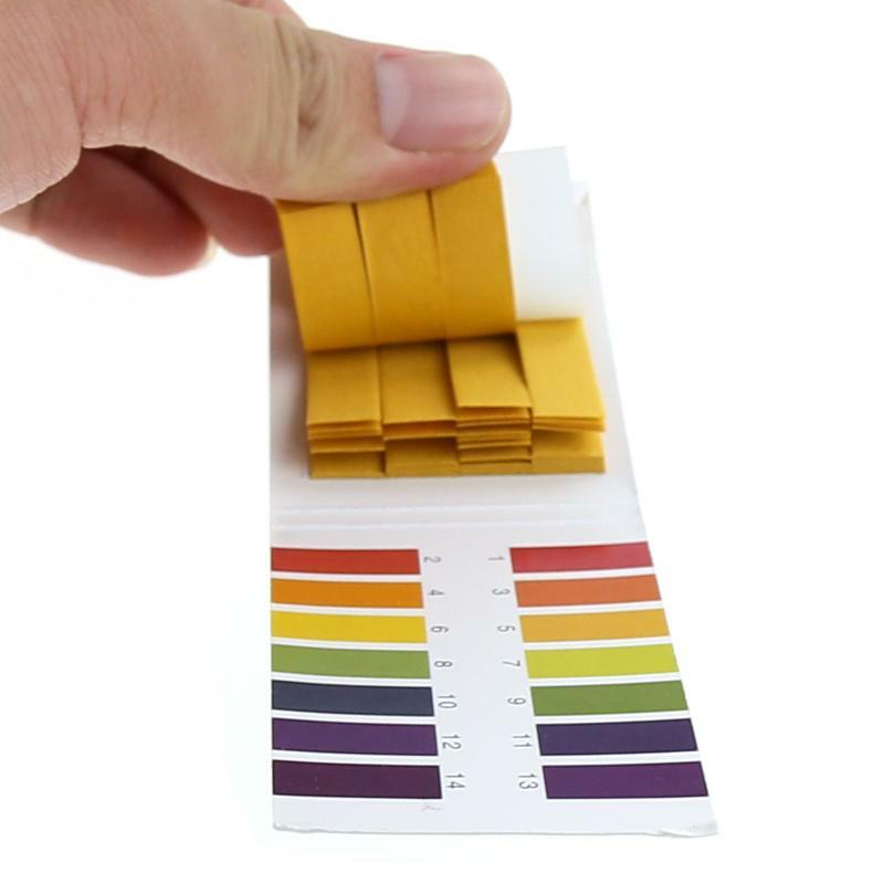 1 conjunto = 80 tiras de papel profissional para teste de litmus, 1-14, ph, cosméticos, água, acidez, teste de solo, com cartão de controle