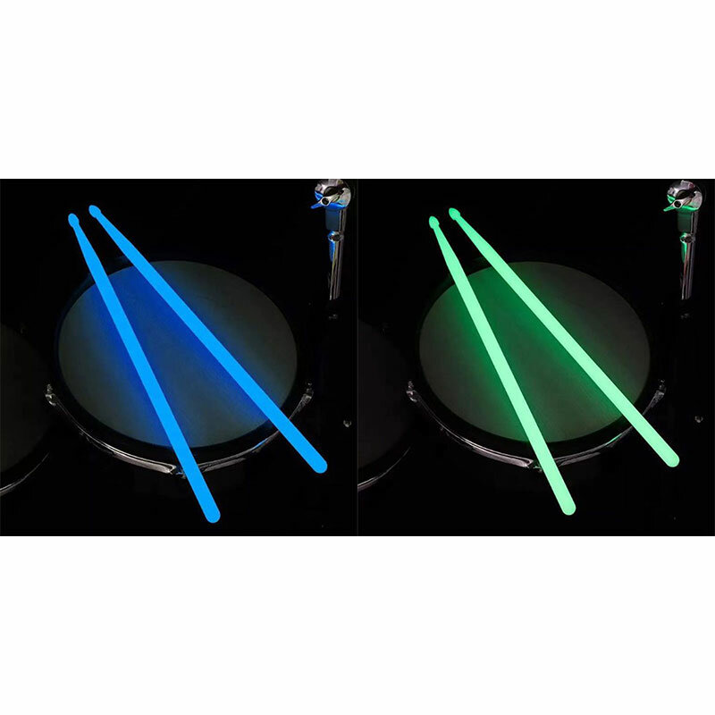 1 par 5a tambor luminoso varas tambor definir baquetas fluorescentes brilham no escuro