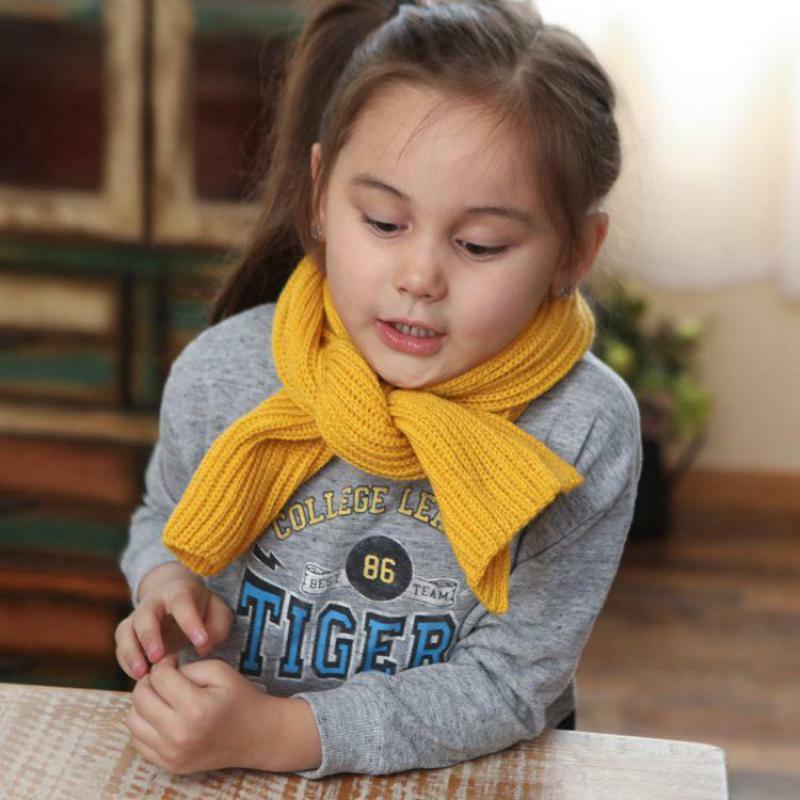 2019 scarf fashion Winter Kids Scarves Warm Baby Boys Girls Scarf Solid Soft Scarf Collar Children Stretch Neck Ring
