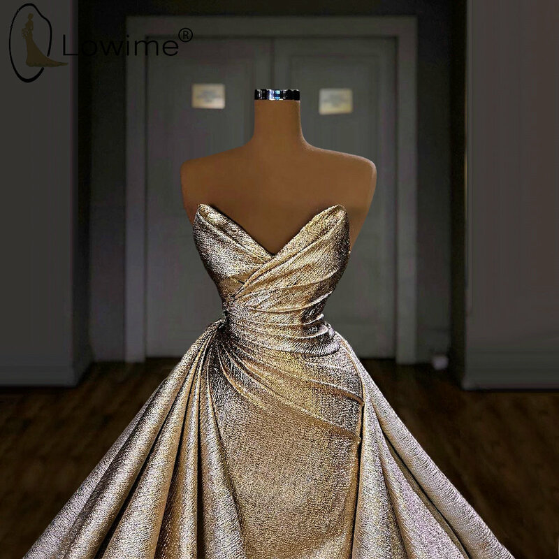 Champagner Meerjungfrau Sexy Abendkleider 2020 Off Schulter Einfache Formale Kleid Abendkleider