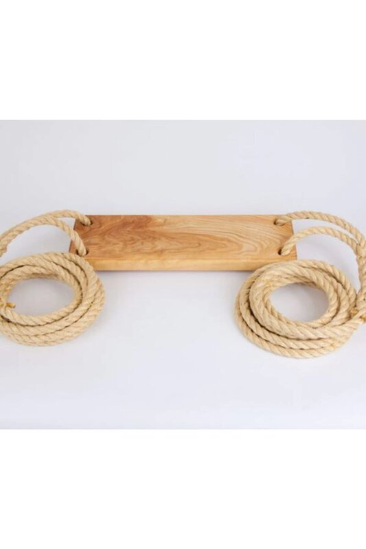 Handmade Natural Wood Jute Rope Swing Big size