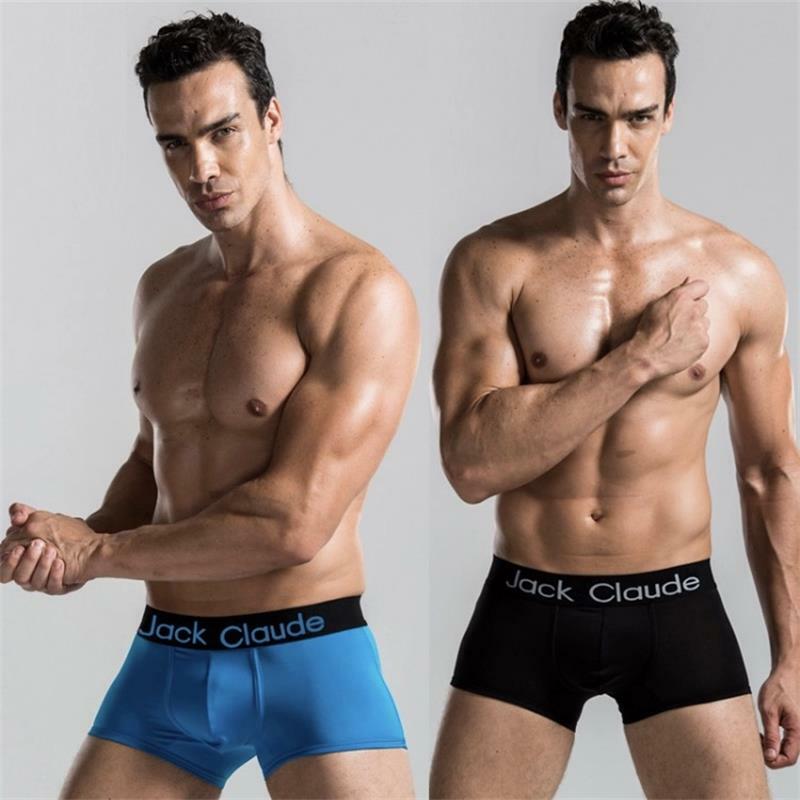 5PCS Jack Claude Men's Underwear Boxer Pants Fiber U Convex Bag Men's Shorts Modal Sexy Boxer Men's 5 Pieces Men's Underwear