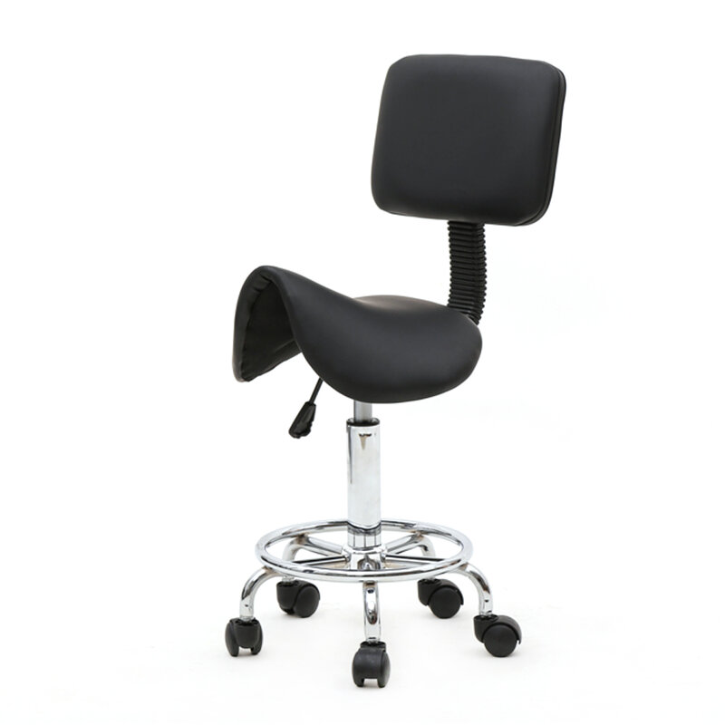 Регулируемый салонный стул с черной спинкой в форме седла BUYTOO