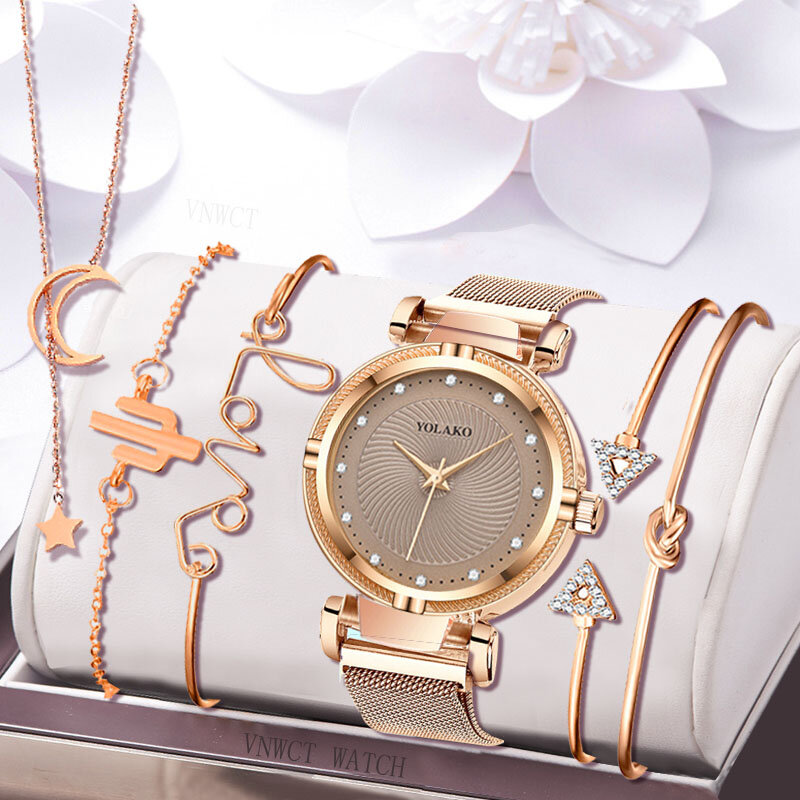 Creativo quadrante con diamanti orologi da donna moda loop magnete fibbia orologi da polso al quarzo da donna semplici regali per orologi da donna
