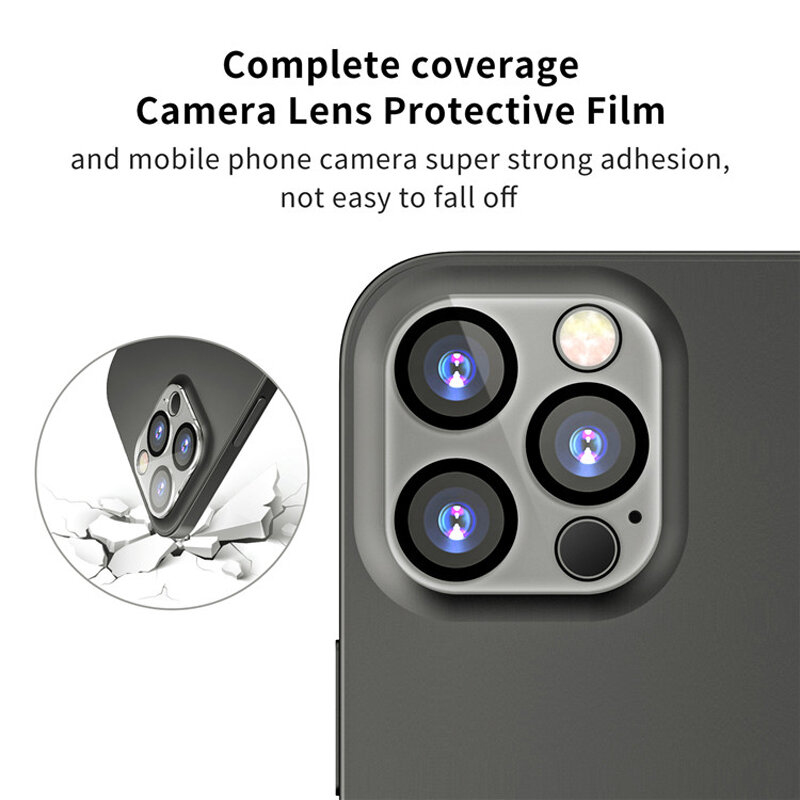 Protector de pantalla de cámara de alta calidad para iPhone 12 Pro Max, Protector de lente de cámara para iPhone 11 Pro Max, cristal templado, novedad de 2021