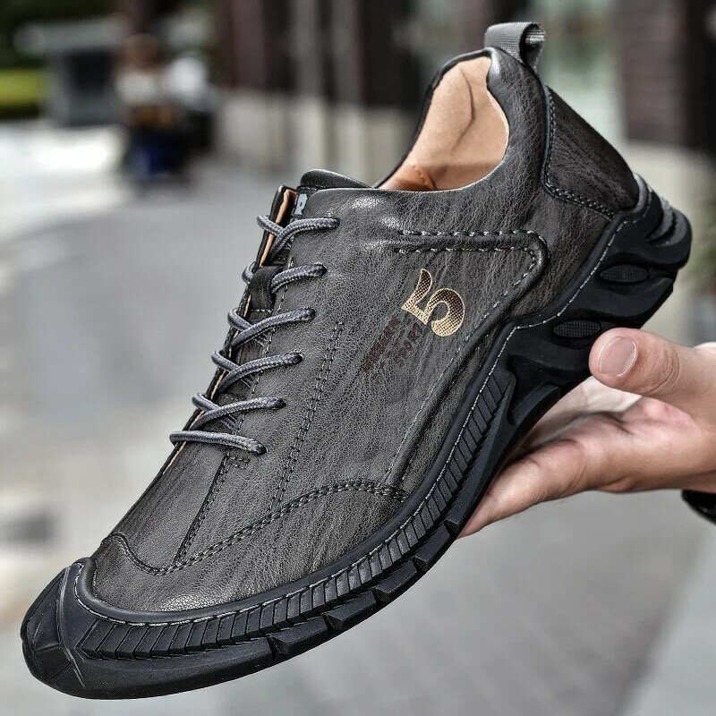 2021 New Men Leather Casual Shoes Men&#39;s Shoes Fashion Loafers Moccasins Luxury Brand Breathable Slip On Driving Shoes Big Size