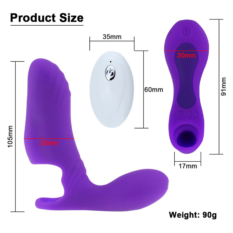 Mainan Seks Wanita Dewasa Getaran Kepala Ganda Remote Control Vibrator Ujung Jari Merangsang Klitoris dan Masturbasi Pijat G-spot