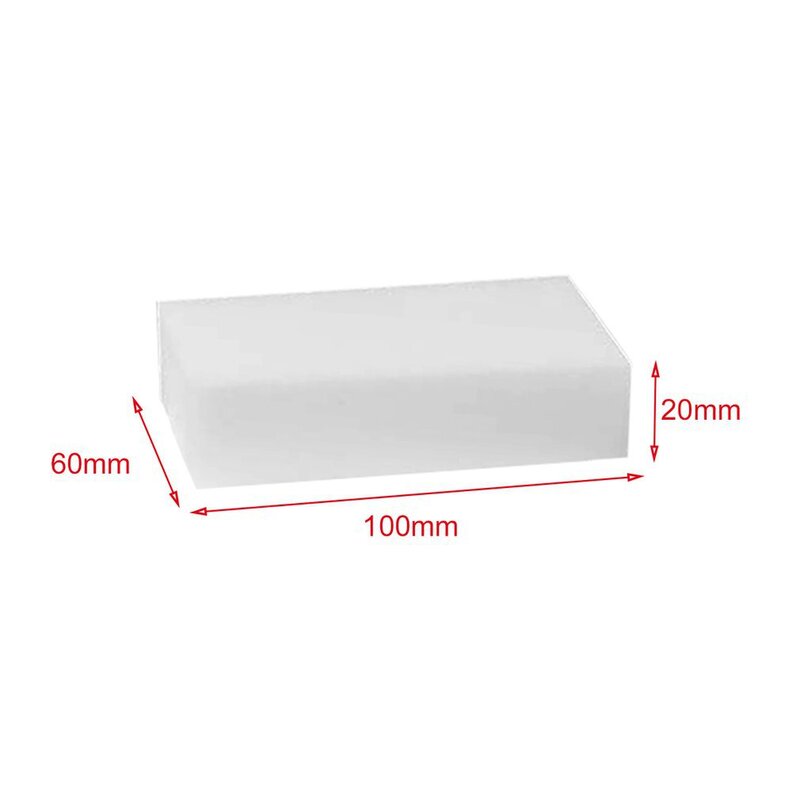 100 Stks/partij Wit Magic Sponge Eraser Multifunctionele Reiniger Melamine Spons Voor Keuken Badkamer Schoonmaken 100x60x15mm