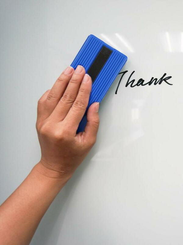 ยางลบ1Pc Blueแห้งMarkerยางลบDuster Chalkboardแม่เหล็กไวท์บอร์ดกระดานดำโรงเรียนยางลบ