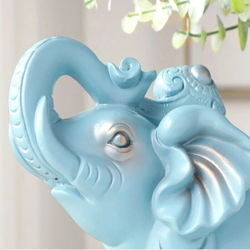 코끼리 장식 조명 럭셔리 거실 침실 장식품 유럽 가족 크리에이티브 수지 홈 인테리어 공예 선물 동상