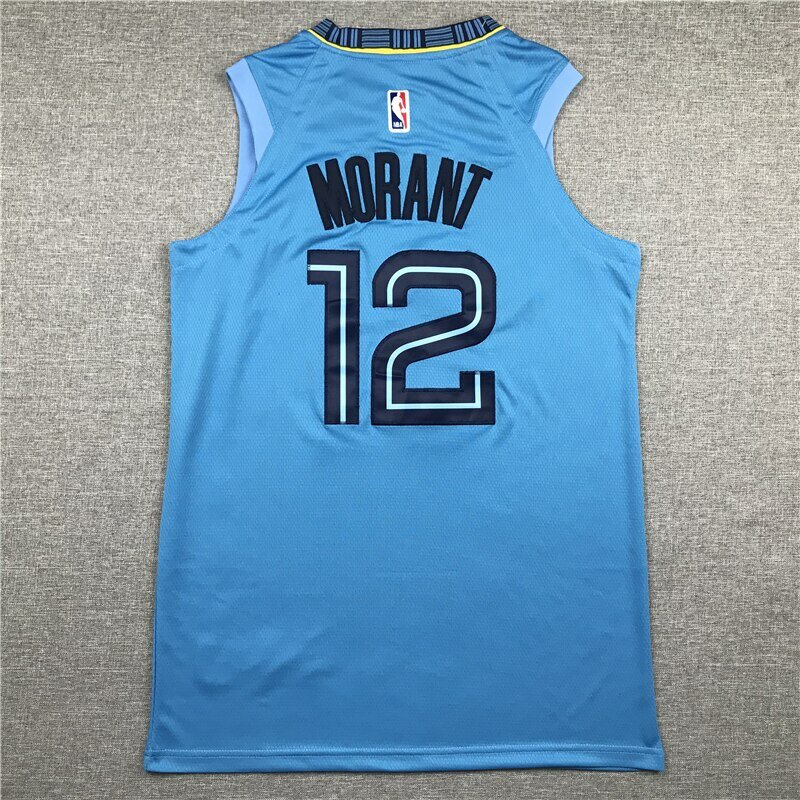 Maglie basket NBA da uomo m12 Grizzlies #12 Ja Morant maglie blu scuro