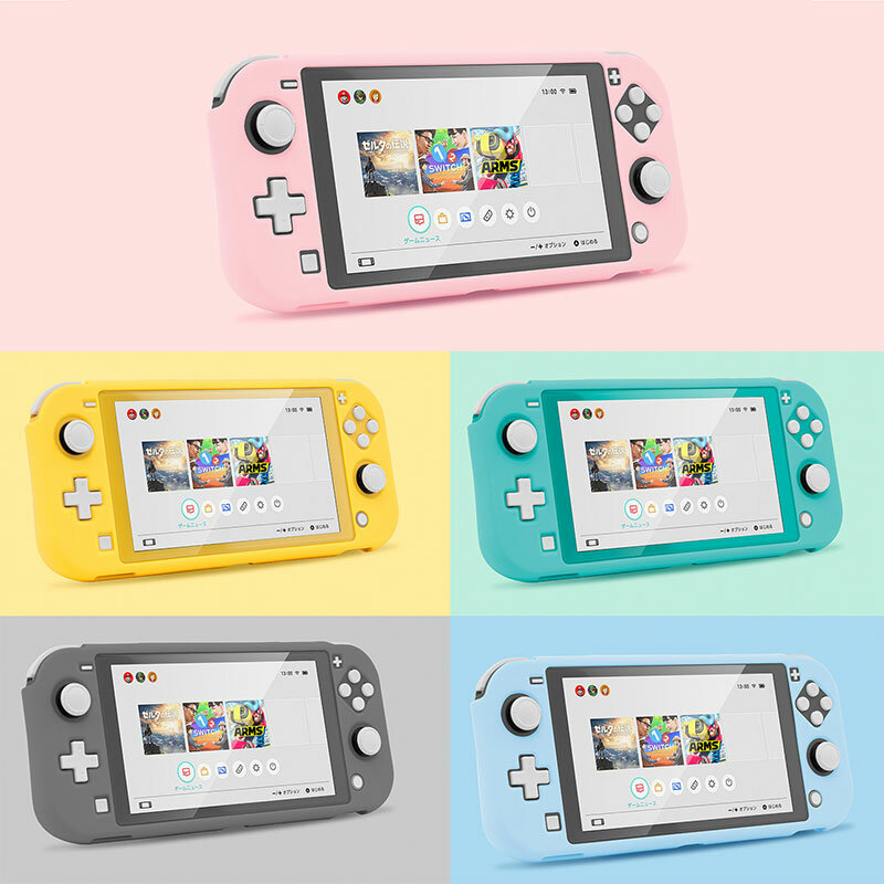 Funda rígida rosa para Nintendo Switch Lite, cubierta con agarre trasero para Mini juegos de NS, accesorios para Nintendo Switch Lite