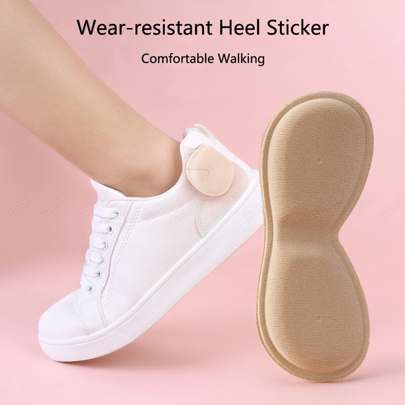 5 Pasang Bantalan Tumit untuk Sepatu Wanita Stiker Lapisan Tumit Filler untuk Sepatu Hak Tinggi Anti-pakai Bantalan Pelindung Nyeri Perekat