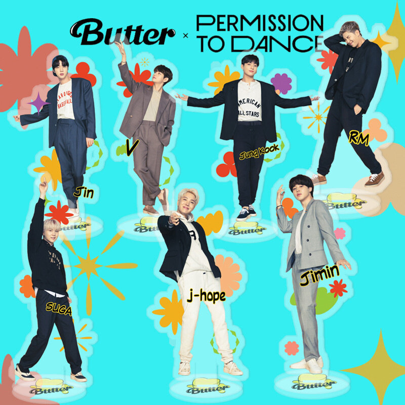 Grupos sul-coreanos K-POP meninos bangtan novo álbum manteiga novo modelo de acrílico boneca brinquedo cosplay presente jimin jin suga fãs coleção