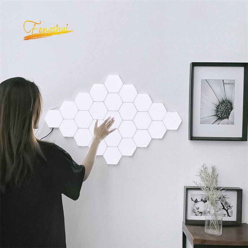 Modern LED Wall Lamp kids lamp Honeycomb Modular Assembly Helios Touch Wall Lamps Quantum children Lamp Magnetic art Wall Light