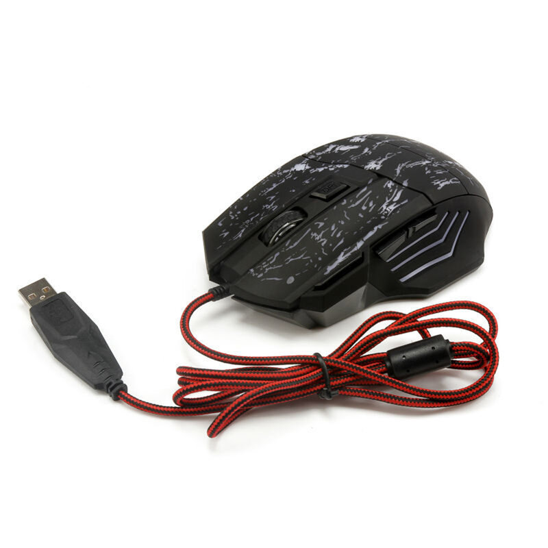 Profession USB Filaire Souris de jeu 7 Boutons Coloré LED Optique Ordinateur Gamer Souris Pour PC portable