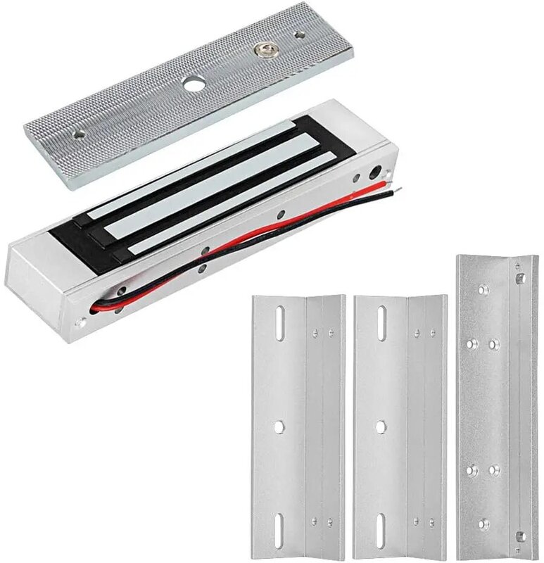 LPSECURITY – support ZL et serrure de porte magnétique électrique de 180KG, installée sur porte en bois métallique/U