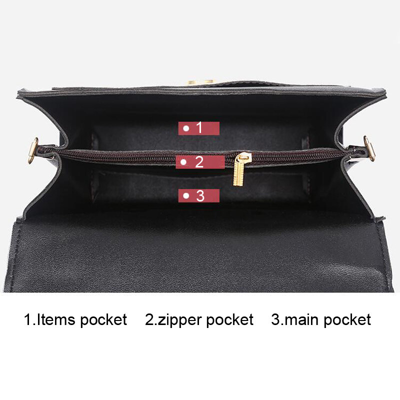 Fashion Shoulder Bag Leather Handbag Small Flap Women Messenger Bags High Quality PU Crossbody Bags Ladies Purse