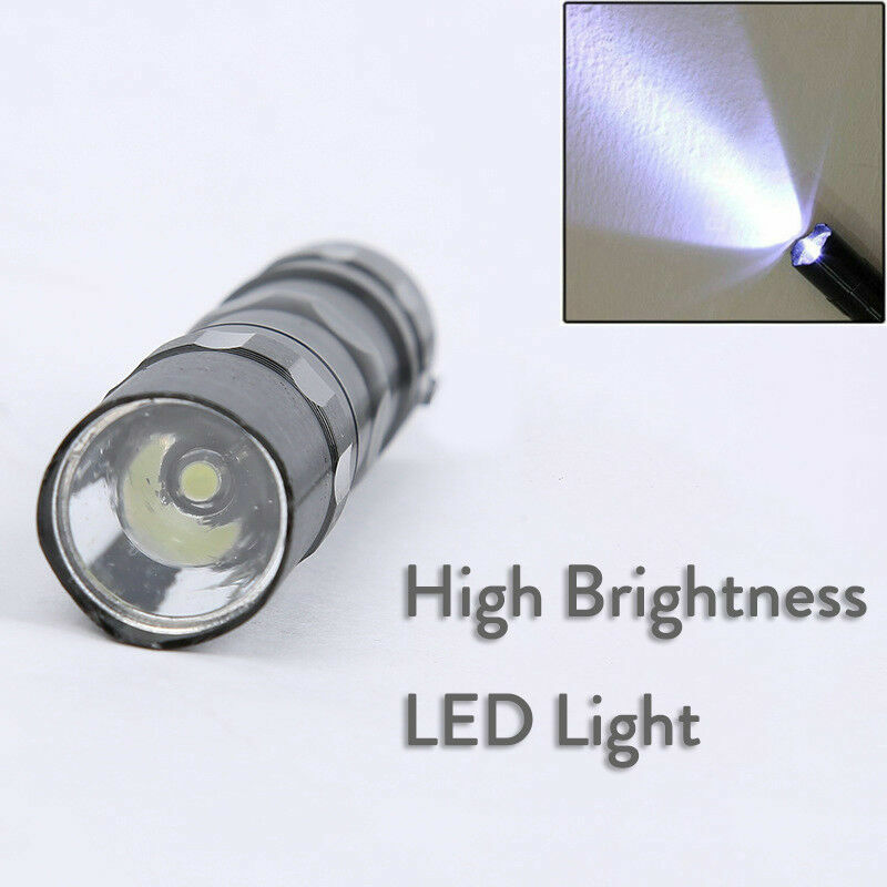 Миниатюрный светодиодный фонарик из алюминия, маленький Электрический водонепроницаемый светильник высокой мощности, мощный портативный ...