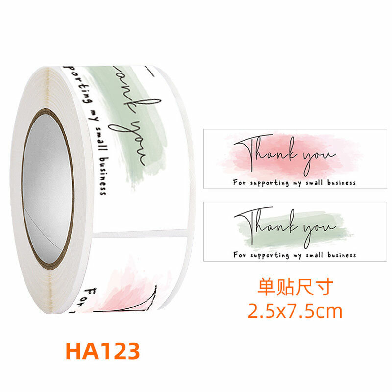 150pcs Thank you Label Stickers 2.5cmx7.5cm Two Styles Per Roll For Baking Packaging Seal Labels Stationery Stickers