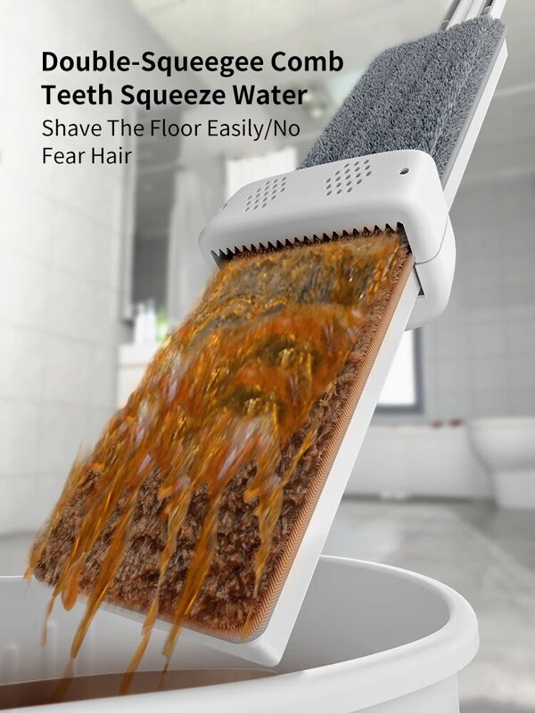 Joybos Mop Voor Huishoudelijk Gebruik Gemak Zonder Hand Wassen Squeeze Horizontale Plaat Lui Artifac Nat En Droog Dweilen JX32