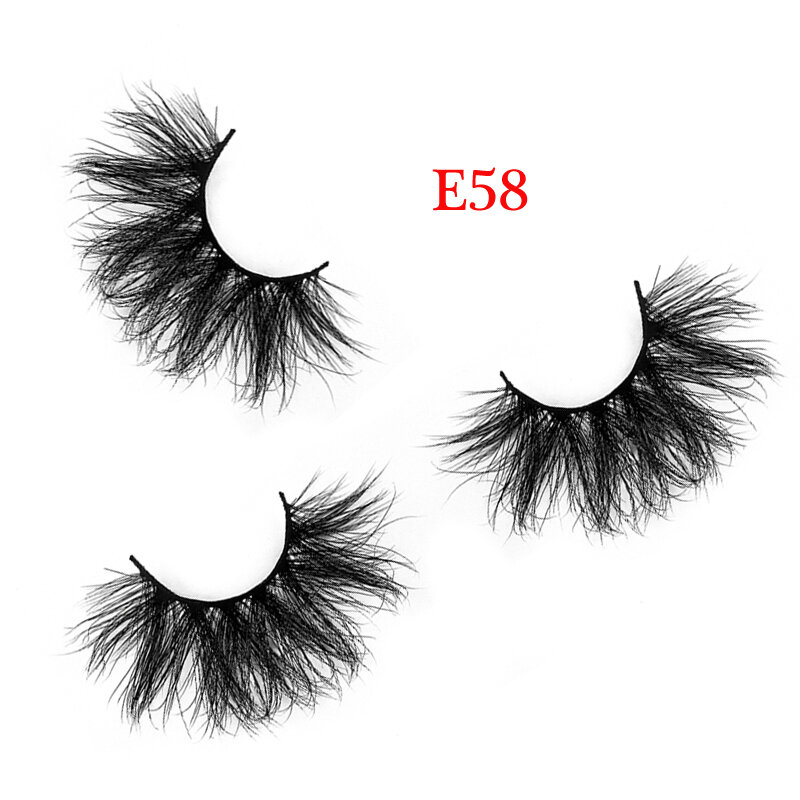 คุณภาพสูง 3D Mink Eyelashes 25 มม.ยาว 100% มือปลอม Eye EXTENSION cilios ยาวนาน