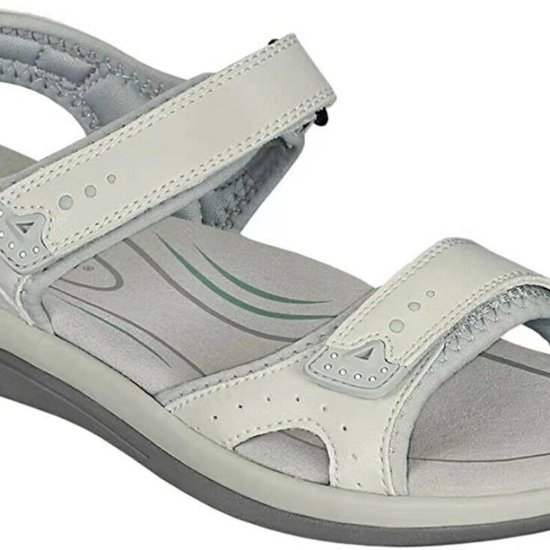 Cuñas de verano antideslizantes para mujer, sandalias transpirables con punta abierta, zapatos de estilo deportivo, zapatillas de talla grande