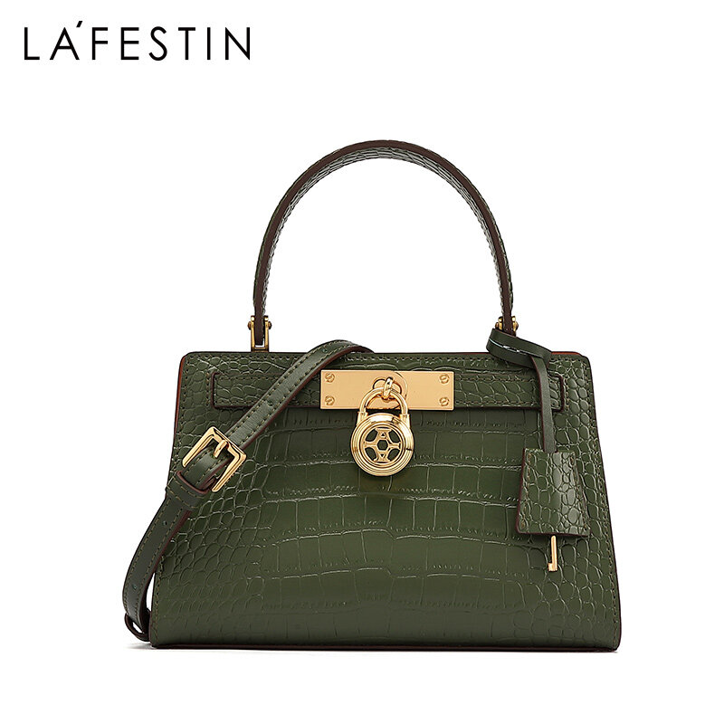 Женская сумка через плечо LA FESTIN, небольшая сумка из крокодиловой кожи, 2021