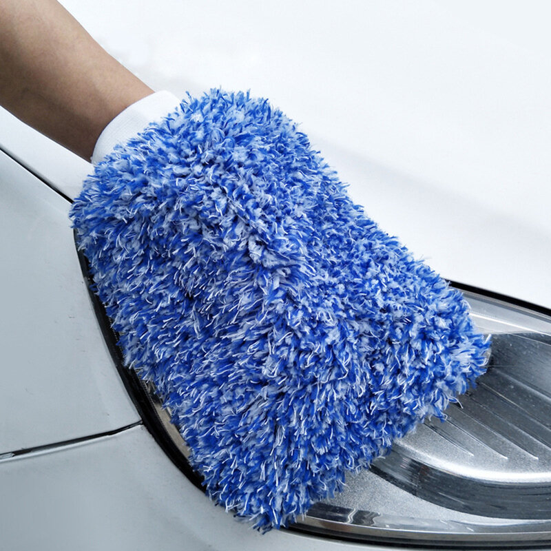 Мягкая Абсорбирующая перчатка высокой плотности для очистки автомобиля, Ультрамягкая легко сухая микрофибра, варежка, ткань для автомобил...