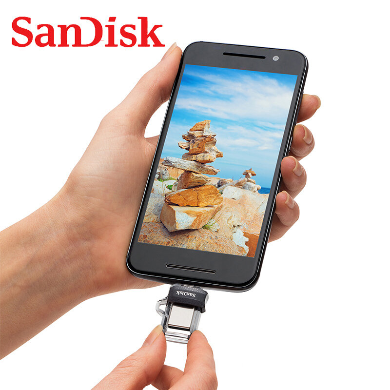 SanDisk 3.0 USB OTG Flash Drive 128GB 64GB 32GB 16GB pendrive Pen Drive Memory Stick Flash Drive U Disk for PC/Android  Micro
