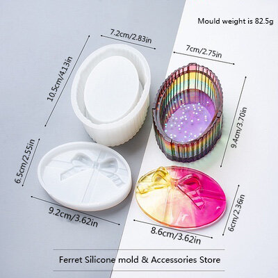 Large Crystal Jar Silicone Mold Jewelry Storage Box Candy Cans Resin Mould DIY Handmade Tool for Resin Epoxy Molds