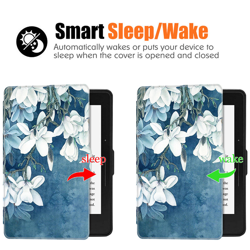 Kindle Voyage – étui en cuir PU de qualité supérieure, léger et ajusté, avec veille/réveil automatique
