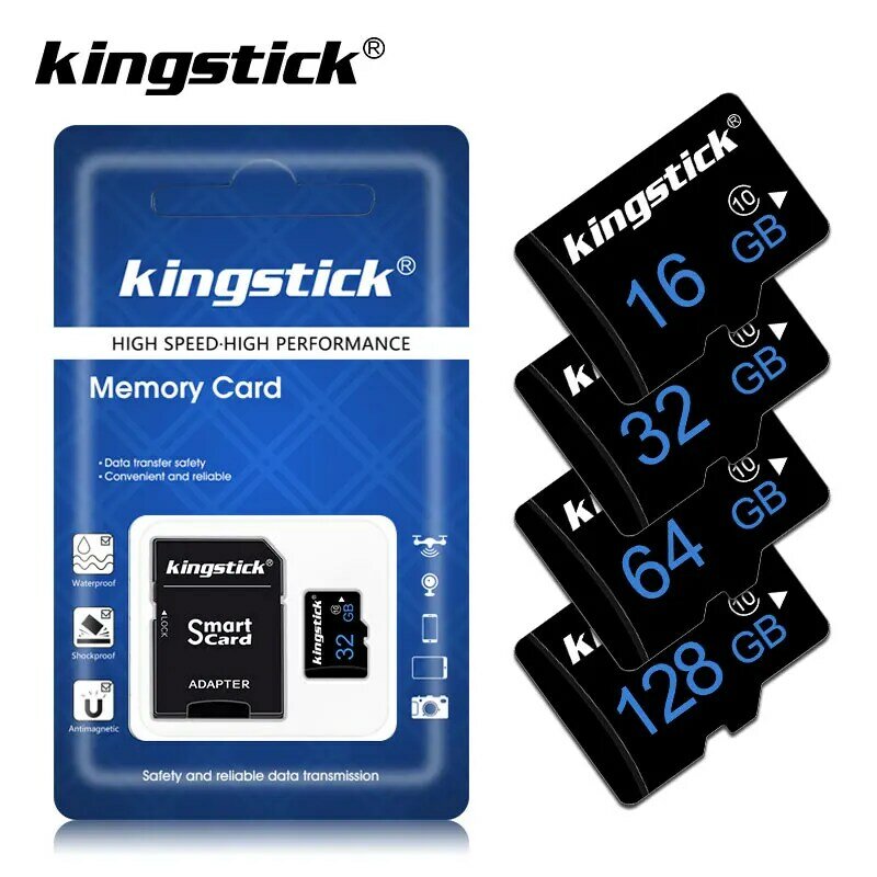 Carte mémoire Micro SD de classe 10, 8 go 16 go 32 go 64 go 128 go, carte Flash TF, adaptateur gratuit