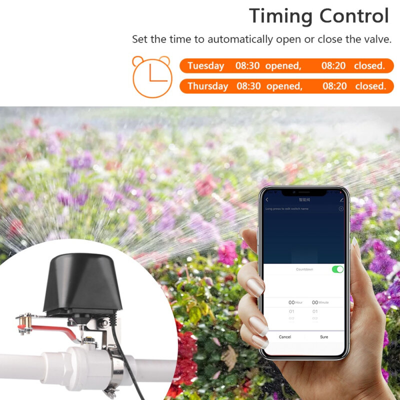 Tuya Zigbee DIY Smart Homefaucet Water/Gas Valve switch wireless controller wifi pipe robot voice control support Alexa