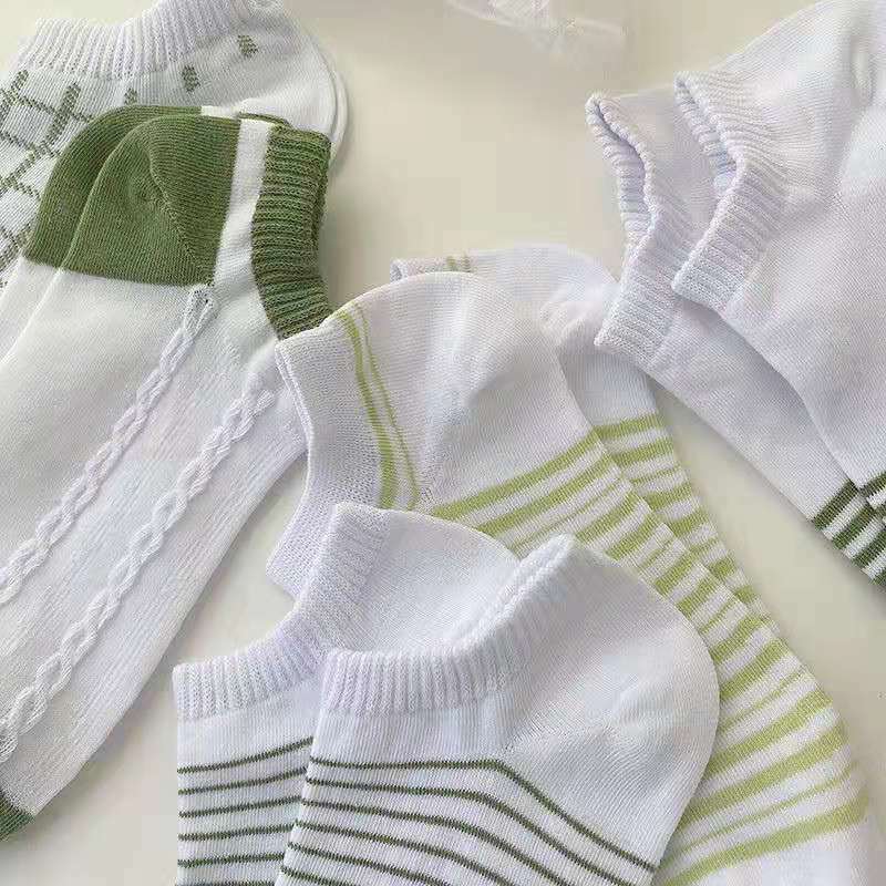 Calcetines Harajuku de algodón con estampado para mujer, calcetines cortos para mujer, informales, tobilleros, amarillos, sencillos, de verano