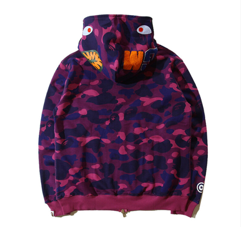 2021 New Bape Shark Hoodies Men Women Casual Harajuku Coat Fashion Camouflage Sweatshirts Streetwear Hip Hop Jacket Sport Winter