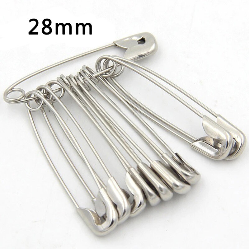 50/100pcs High Quality Safety Pins DIY Sewing Tools Accessory Silver Metal Needles  Safety Pins Small Brooch Apparel Accessories