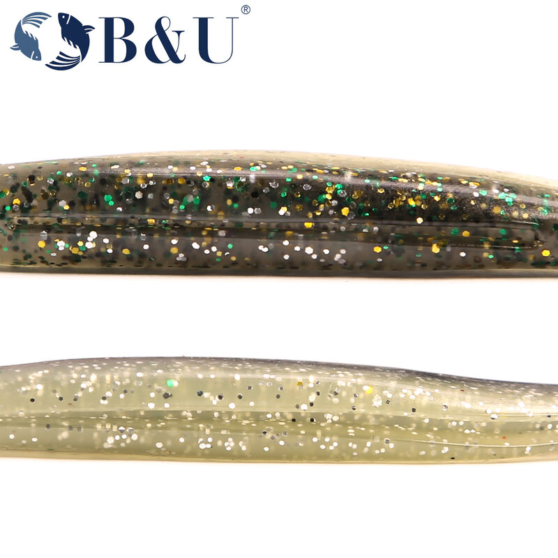 B & U – leurres de pêche souples Easy Shiner, appâts artificiels en Silicone, en plastique, wobbler, pour la carpe, le brochet, le bar, 70mm, 95mm, 125mm