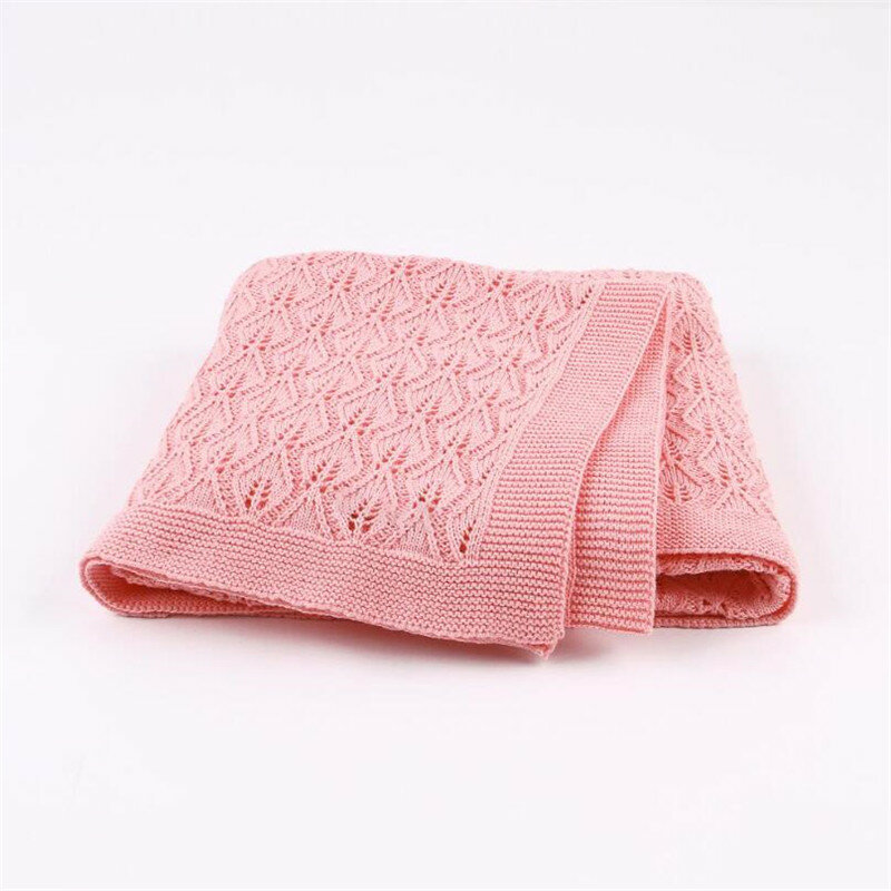Couvertures tricotées pour bébés, couettes de literie en coton pour nouveau-né, pour emmailloter les nourrissons, unisexe, 75x100cm