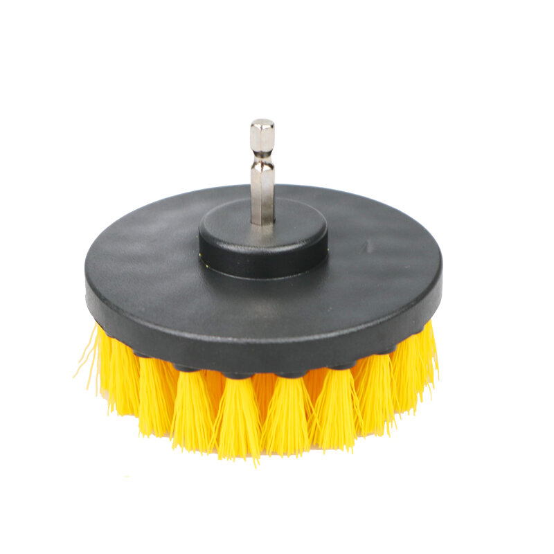 2/3.5/4/5 electric scescova elétrica do purificador da broca do jogo da escova ferramenta redonda plástica da escova de limpeza para o carro de vidro do tapete pneus escovas de náilon