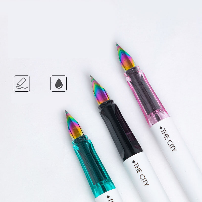 Mode neue luxus Hohe qualität student Schule büro EF Nib brunnen pen-Set Tinte Stift Geschenk Jungen Mädchen Schöne Für schreiben