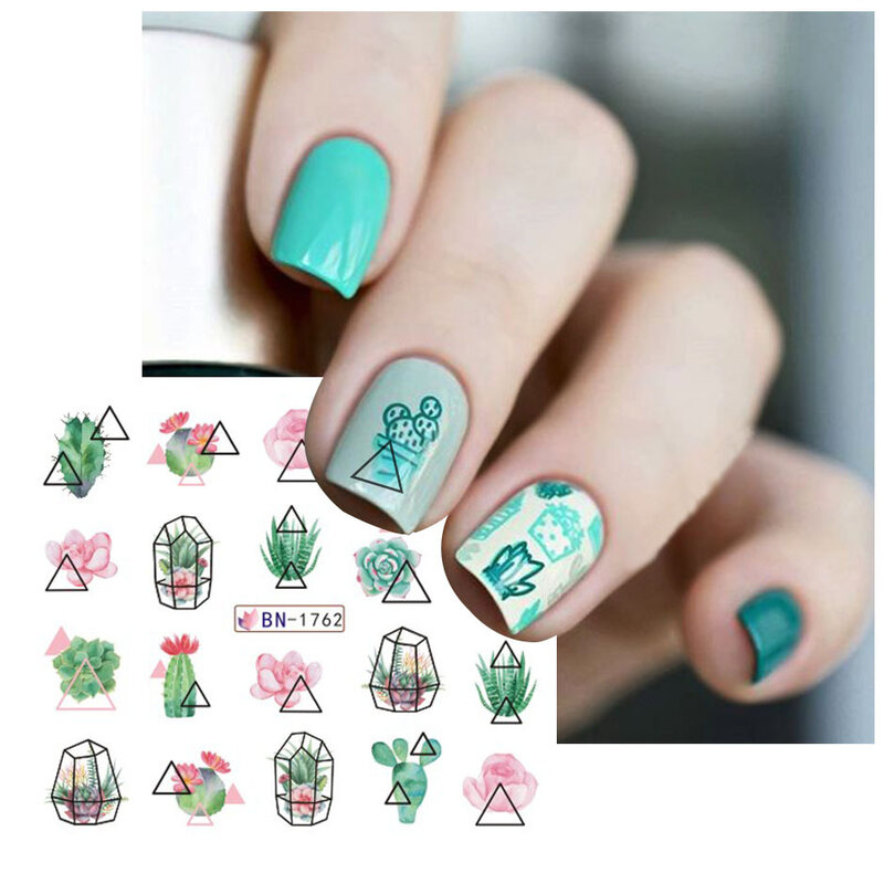 Hot Manicure Stickers Spring And Summer Flowers Butterfly Fresh Watermark Nail Stickers