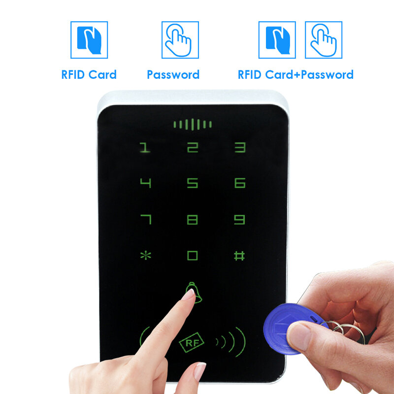 125khz RFID karta zbliżeniowa klawiatura cyfrowa System kontroli dostępu blokada drzwi kontroler RFID klawiatura czytnik kart dostępu bez podświetlenia